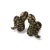 These snake-inspired earrings are crafted in Sterling Silver 925 and feature numerous natural round emeralds totaling 2.5...