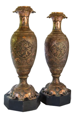 Antique Persian Copper Urns- a Pair