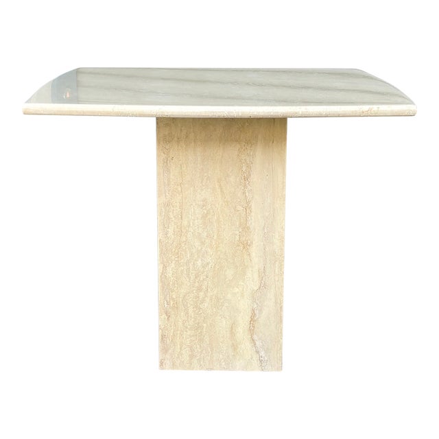 1960s Vintage Single Travertine Side Table For Sale