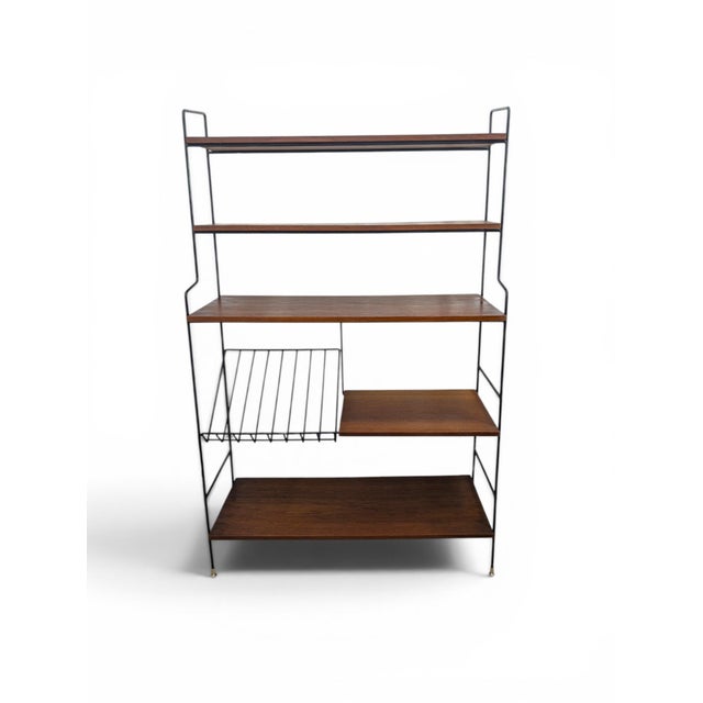 Mid-Century Modern Freestanding Swedish Bookcase, 1950s For Sale - Image 9 of 9