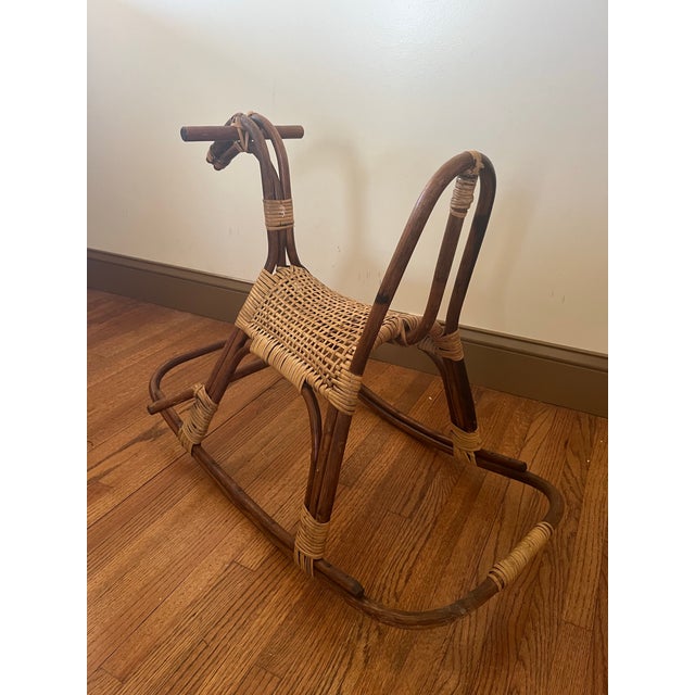 Mid 20th Century Mid-Century Franco Albini Bamboo Rocking Horse For Sale - Image 5 of 5