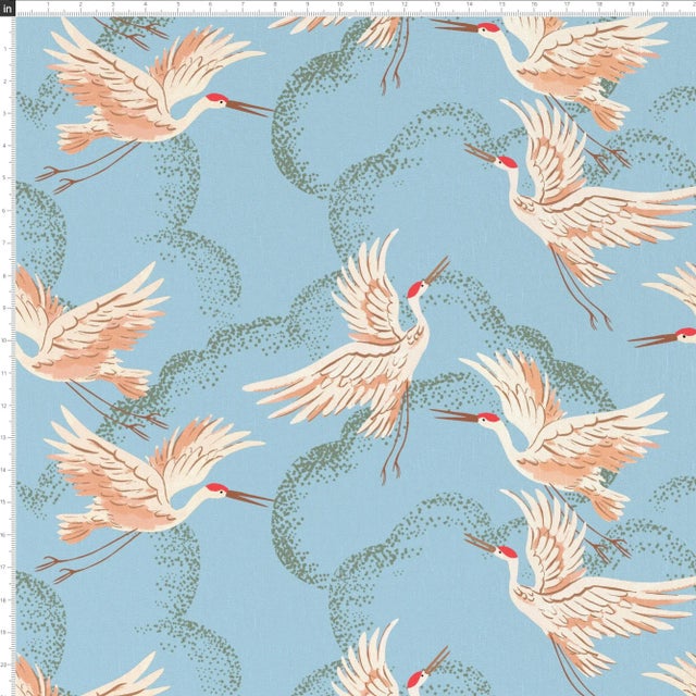 Traditional 20" Indoor/Outdoor Pillow in Crane Flock Blue For Sale - Image 3 of 5