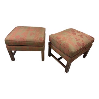 Classical Newly Upholstered Chippendale Style Benches/a Pair For Sale