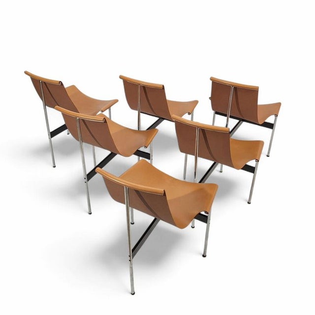 T-Chairs by Katavolos, Kelley and Littell for ICF De Padova, 1960, Set of 6 For Sale - Image 9 of 11