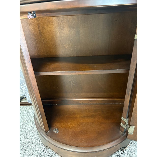 This 1990's Norcastle Accent cabinet with a half moon top on it is quite oustanding in it's shape and usage. It has one...