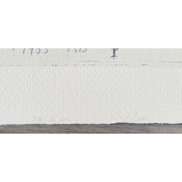 Late 20th Century Asaf Ben Tzvi, Israeli Abstract Modernist Etching - Alive And Alien In Jerusalem For Sale - Image 5 of 9