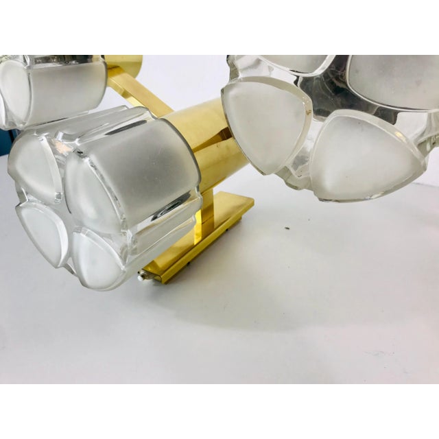 Metal Swedish Brass and Glass Wall Lights, 1960s, Set of 2 For Sale - Image 7 of 9