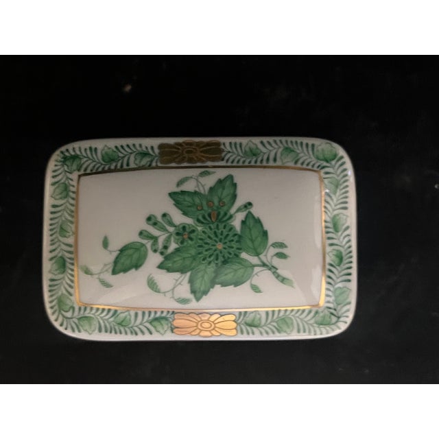 Herend Lidded Box, Hand Painted, Mid 20th Century For Sale - Image 9 of 14