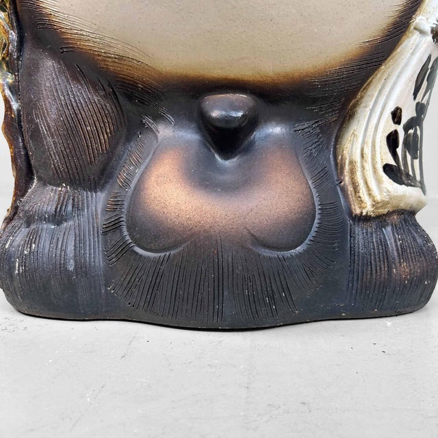 Brown Large Decorative Tanuki Statue, 1980s For Sale - Image 8 of 16
