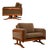 Brazilian Modern Pair of Armchairs in Caviúna and Mushroom-Taupe Mohair, Novo Rumo, 1960s For Sale