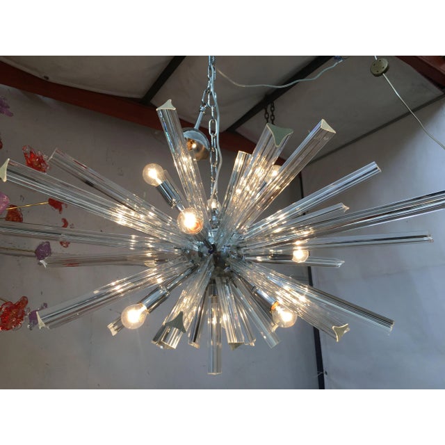 Italian Murano Glass Sputnik Chandelier For Sale - Image 6 of 10