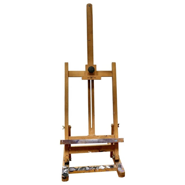 Khaki Paint Spattered Folding Table Top Easel from Winsor and Newton, 1950s For Sale - Image 8 of 8