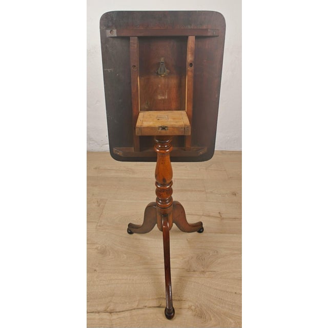 Victorian Tilt Top Table Tripod Rectangular Mahogany, 1890 For Sale - Image 9 of 13