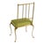 Just in this stunning, 1950s Mid-Century Italian Chiavari Solid Brass Side Chair with Green Cushion. This is a vintage...