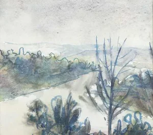 Armando Baptista, Landscape, Watercolor on Paper