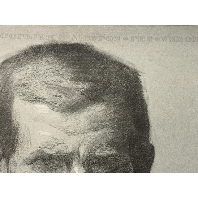 Carl Bantzer, Study of Farmer Rupps Head, Charcoal, Framed For Sale - Image 9 of 12