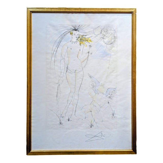 Salvador Dali, Venus et l'Amour, 1971, Engraving and Etching, Framed For Sale
