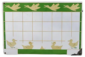 Art Deco Enameled Iron Kitchen or Bathroom Plate