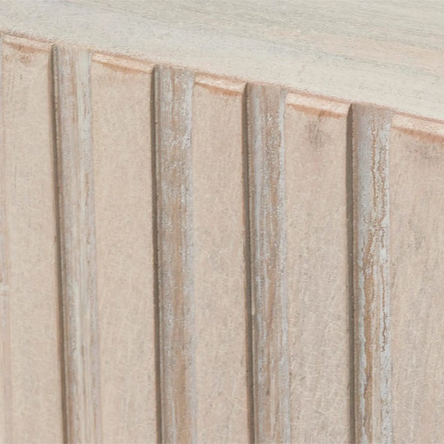 Jamie Young Jamie Young Notch Square Table in White Bleach For Sale - Image 4 of 4