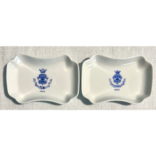 MCM French 5-Star Luxury Ritz Paris Hotel White Milk Glass Ashtray Catchall Trinket Soap Dish For Sale - Image 4 of 11