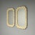 Contemporary Modern Ruffle Wall Mirrors, White Murano Glass, Brass, Italy, 21st C. For Sale - Image 3 of 14