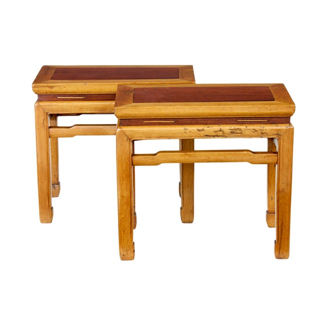 Late 19th Century Chinese Hardwood Occasional Tables, 1890, Set of 2 For Sale - Image 9 of 9