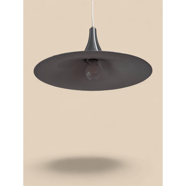 Vintage Silver Pendant Lamp, 1970s For Sale - Image 4 of 8