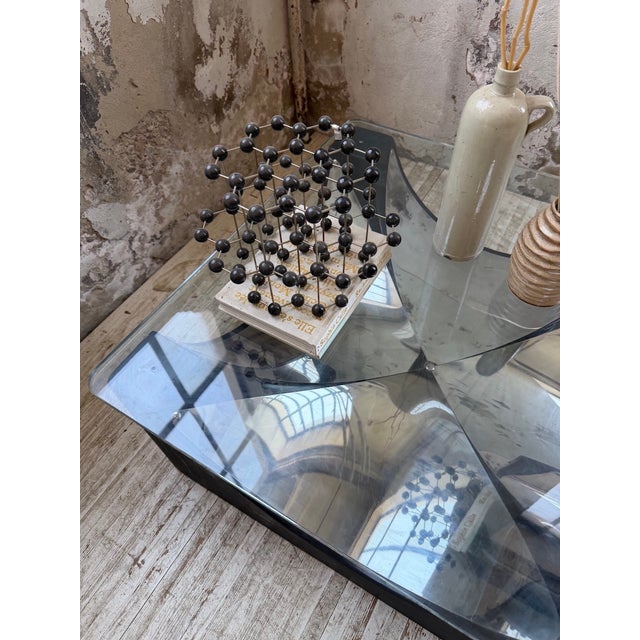 Coffee Table with Molded Base and Chrome, 1970s For Sale - Image 14 of 18