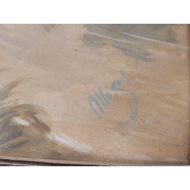 Pedro Mozos, Hunting Day, 1950s, Tempera on Cardboard For Sale - Image 11 of 14