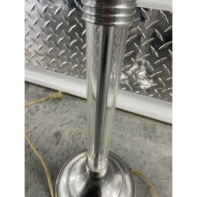 Mid-Century Modern Vintage Chrome & Acrylic Pharmacy Desk Lamp For Sale - Image 3 of 3