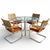 Vintage Chromcraft Chrome and Woven Five-Piece Dining Set, Mid-Century Modern, Mid-Century, Coastal, Glass For Sale - Image 9 of 18