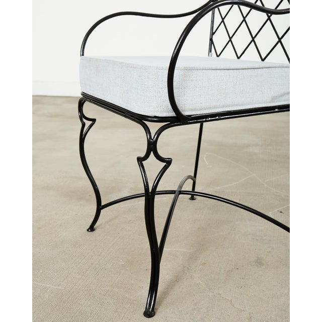 Set of Six Mario Papperzini Style Iron Garden Dining Chairs For Sale - Image 17 of 18