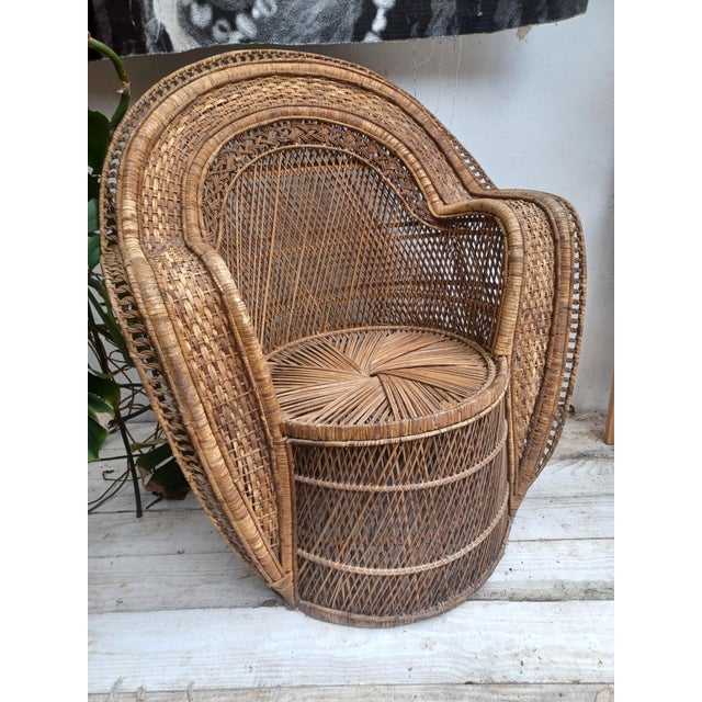 Emmanuelle Armchair in Rattan For Sale - Image 3 of 13