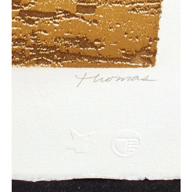 Impressionist Ted Thomas "Wildcat #1" Signed and Numbered Etching For Sale - Image 3 of 3