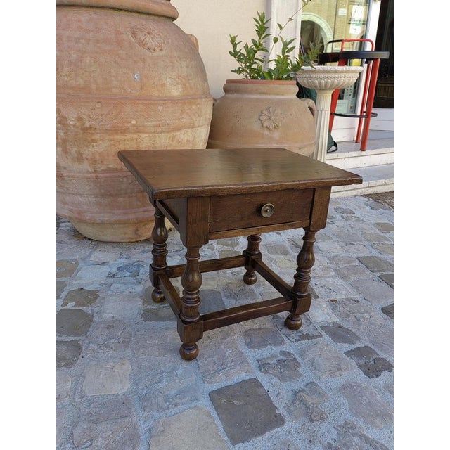 Victorian Oak Table with Drawer, Spain, 1800s For Sale - Image 4 of 11