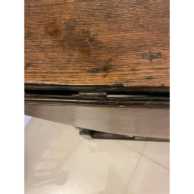 18th Century Antique Oak Drop Leaf Dining Table, 1780s For Sale - Image 9 of 11