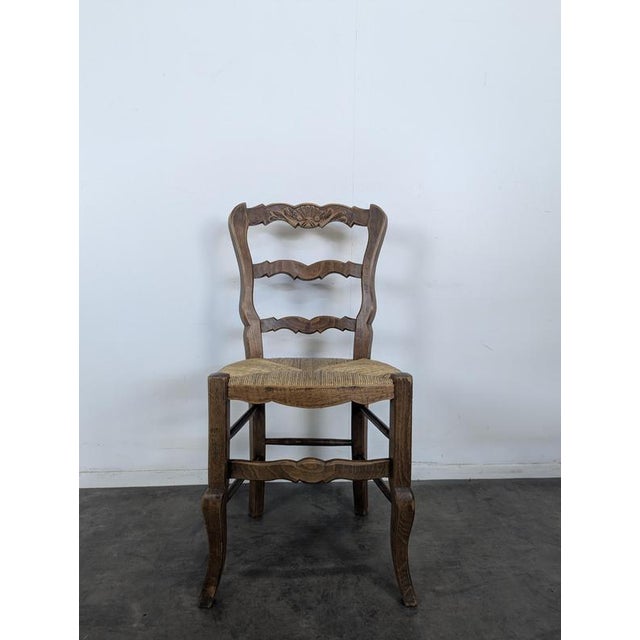 Louis XV Style Straw-Seated Chairs, Set of 4 For Sale - Image 5 of 9