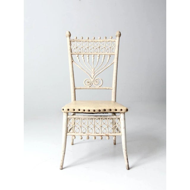 Antique Wicker Chair For Sale - Image 10 of 10