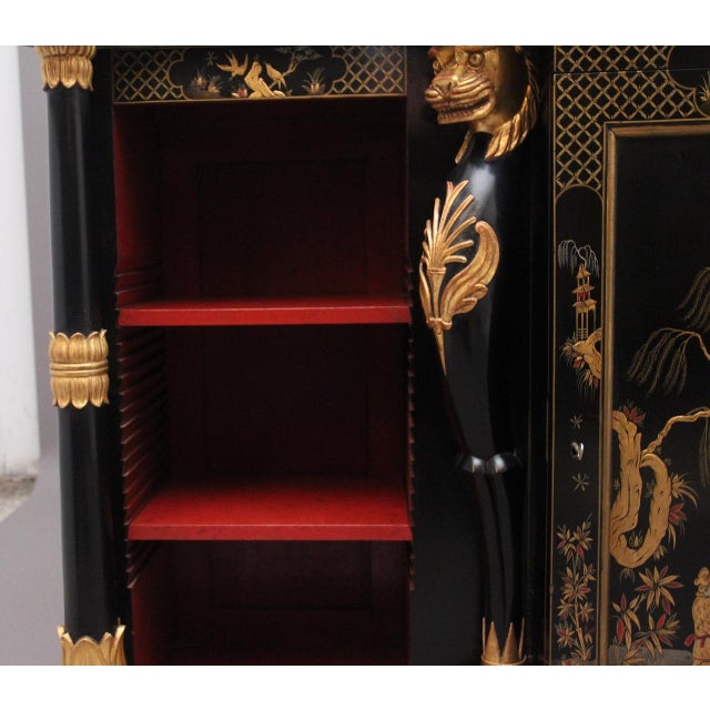 Vintage Chinoiserie Cabinet with Marble Top, 1920 For Sale - Image 11 of 18