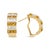 Early 21st Century 18K Yellow Gold 1 3/4 Cttw Invisible Set Princess Cut Diamond and 2.5mm Yellow Sapphire Huggie Hoop For Sale - Image 5 of 7