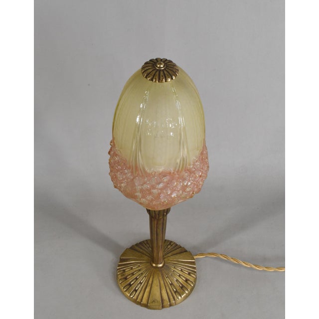 Hettier & Vincent French Art Deco Lamp by Hettier Et Vincent & Muller Freres - 1920s France For Sale - Image 4 of 14