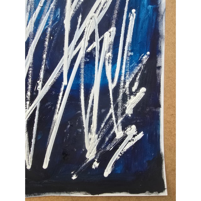 Writings No. 6 — Abstract Original Oil Painting Inspired by Cy Twombly For Sale - Image 6 of 8