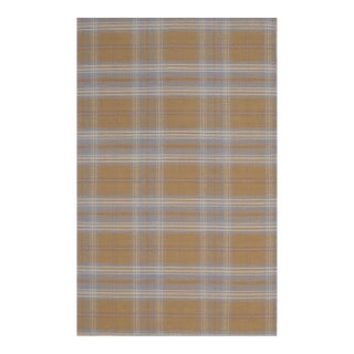 10x14 Sarrah Delicate Yellow Classic Geometric Flatweave Wool Carpet Rug For Sale