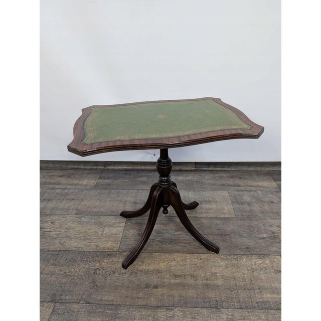 Vintage English Green Leather Coffee Table For Sale - Image 12 of 12