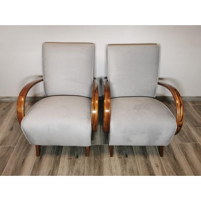 Mid-Century Modern Set of Armchairs by Jindrich Halabala, 1940s For Sale - Image 3 of 18