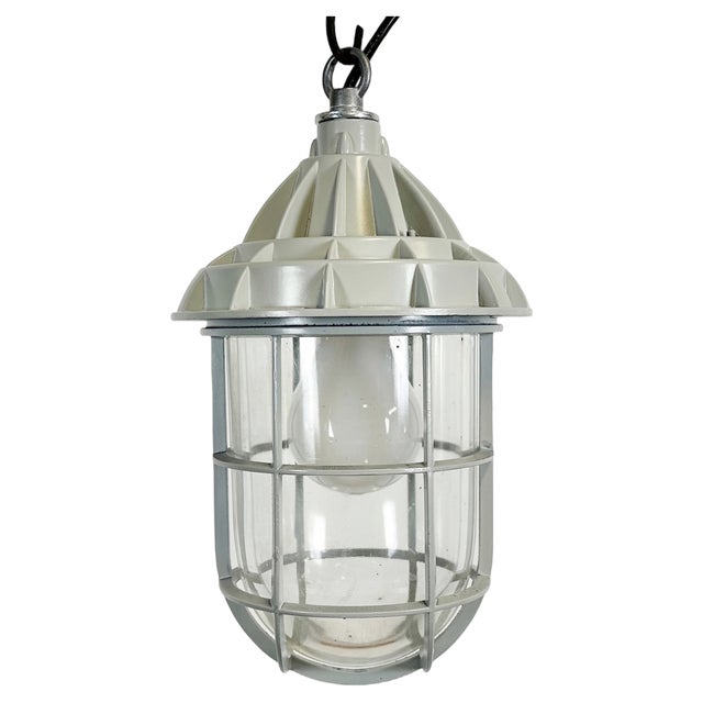 Industrial Grey Cast Aluminium Light from Yamada Co.ltd., 1960s For Sale