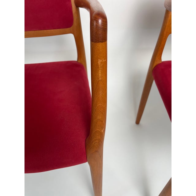 Model 65 Teakwood Dining Chairs by J. L. Moller Denmark For Sale - Image 16 of 18