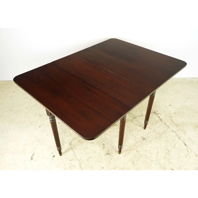Traditional Restored Antique Mahogany Drop Leaf Dining Table For Sale - Image 3 of 9