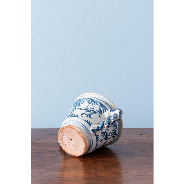 17th Century Nevers Faience Blue and White Jasmine Vases, Set of 2 For Sale - Image 18 of 18