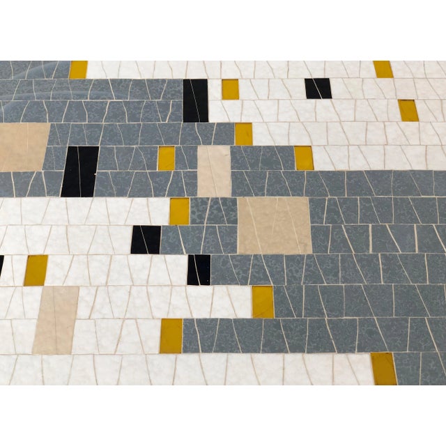Mid-Century Glass Mosaic Coffee Table in Black, White, Grey & Gold For Sale - Image 6 of 14